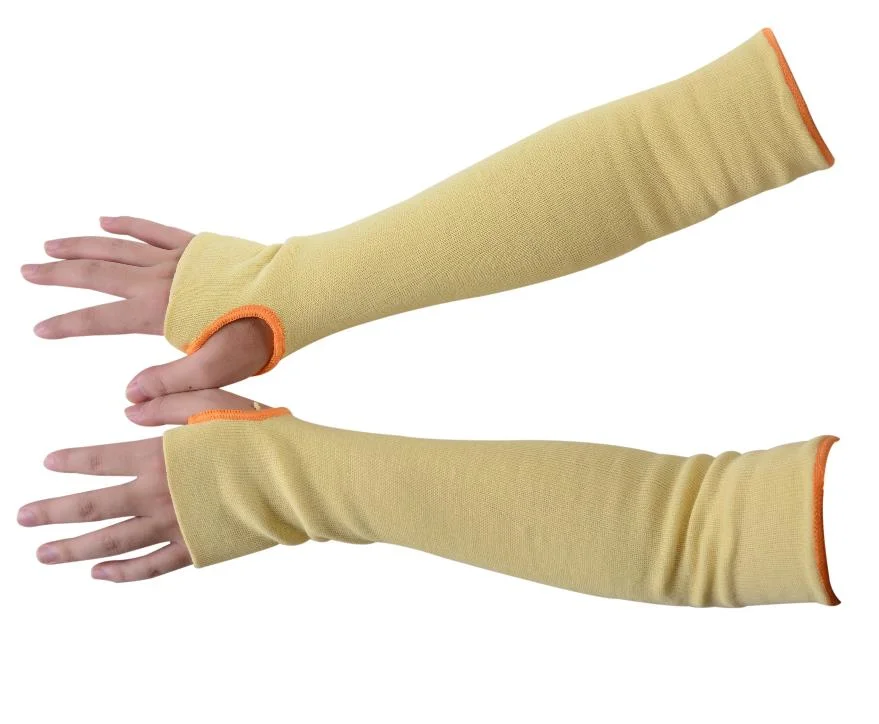 Protection Elbow Support Safety Work Hppe Cut Resistant Arm Sleeves with Thumb Hole