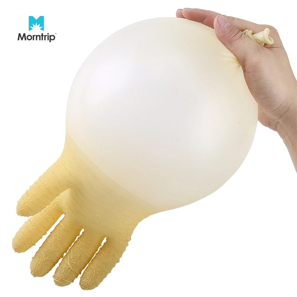 High Quality Non Allergic Anti-Acid En388 Chemical Heavy Duty Strong Abrasion Resistant Rubber Gloves